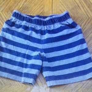 Striped Blue and Gray Kids Shorts